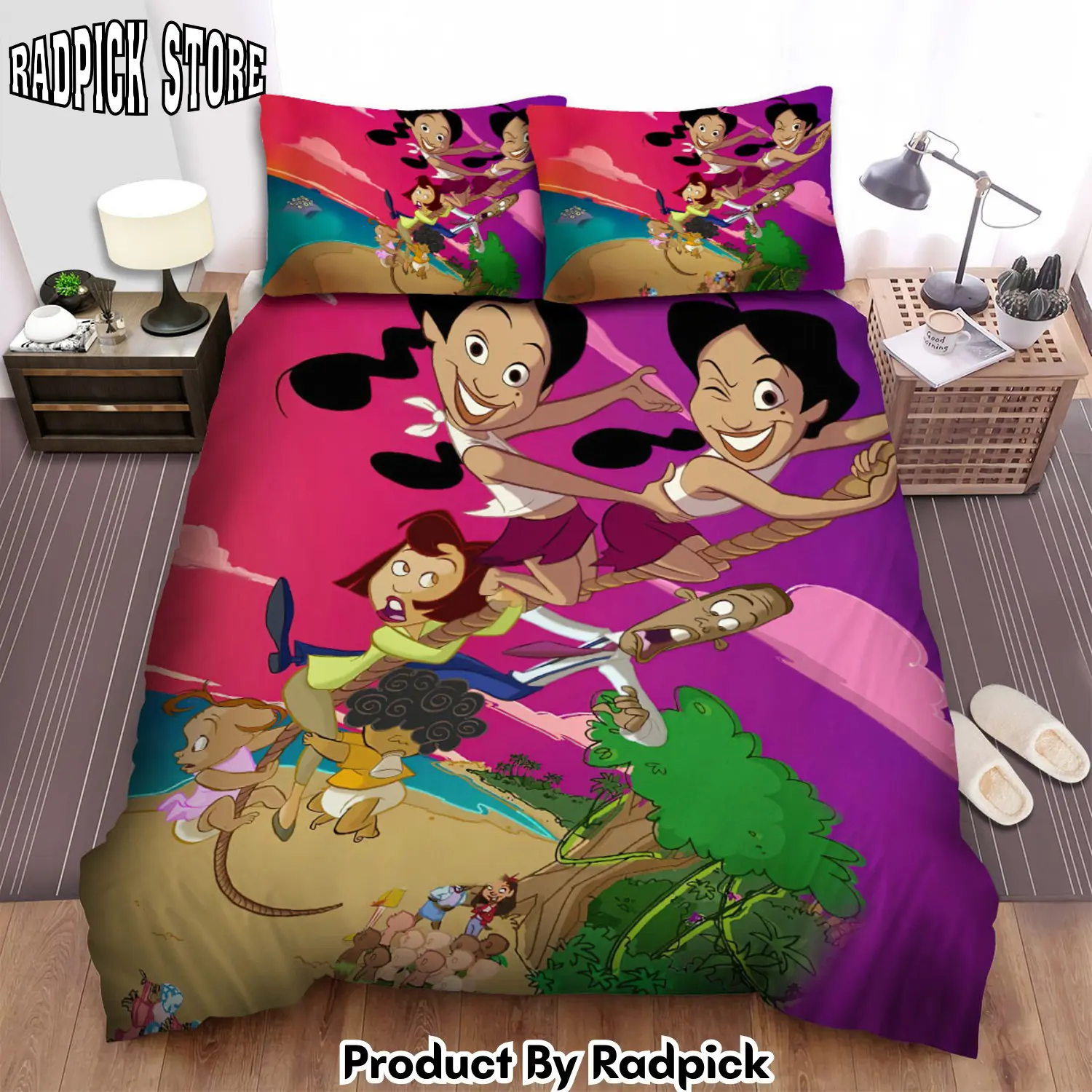 Radpick the proud family flying up together duvet cover bedroom sets comfortable bedding sets rp327998